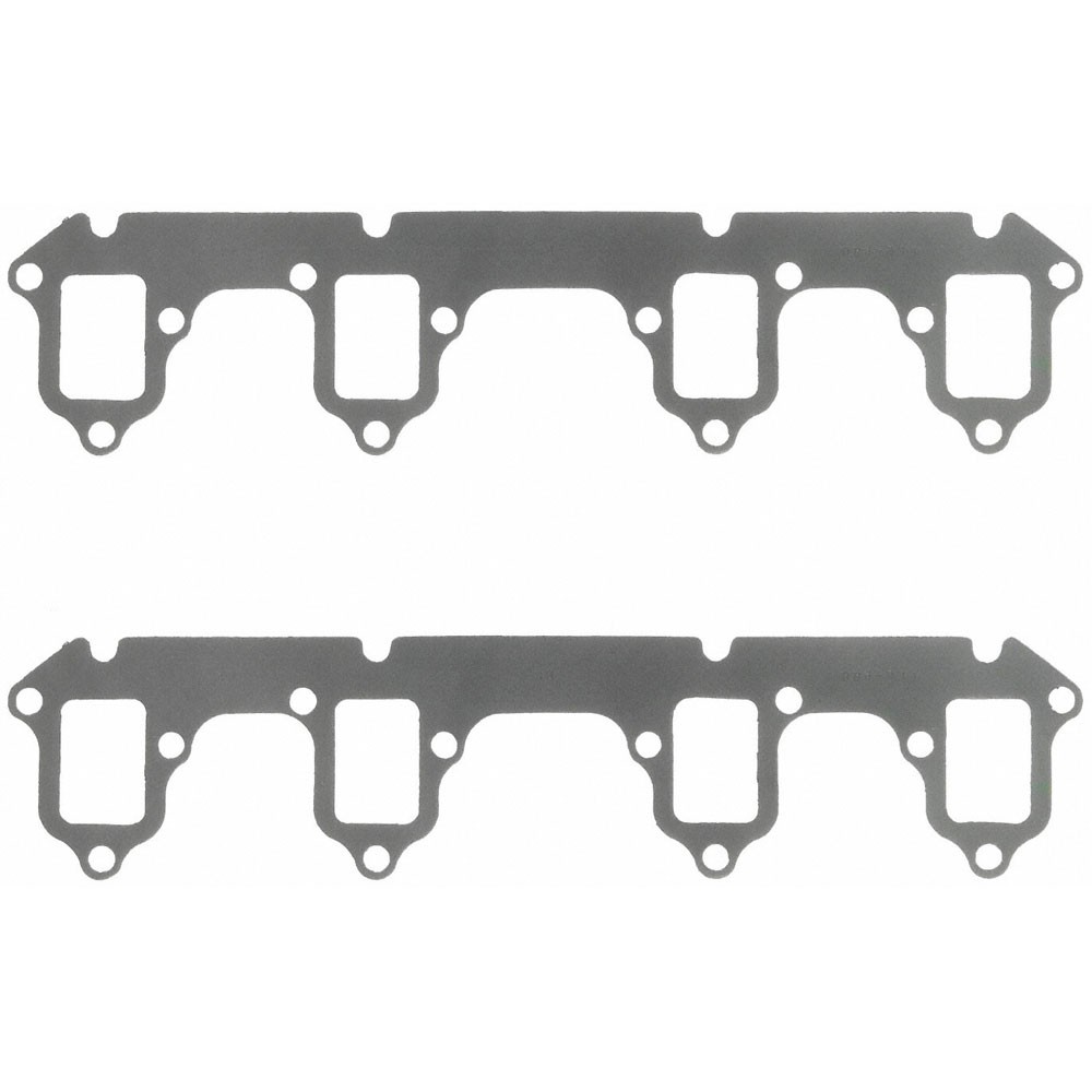 Fel Pro Exhaust Gasket Set 1442; Coated Steel Core 2.04 x 1.4 Rect for Ford FE