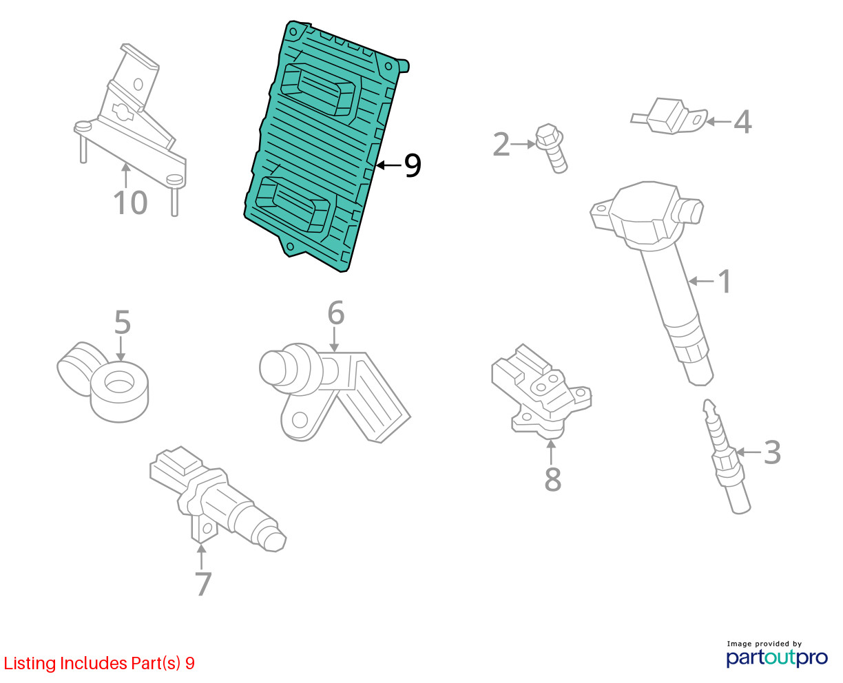 2018-2019 Dodge Challenger Engine Control Computer Ecu Pcm Ecm Pcu Oem H1BPA
