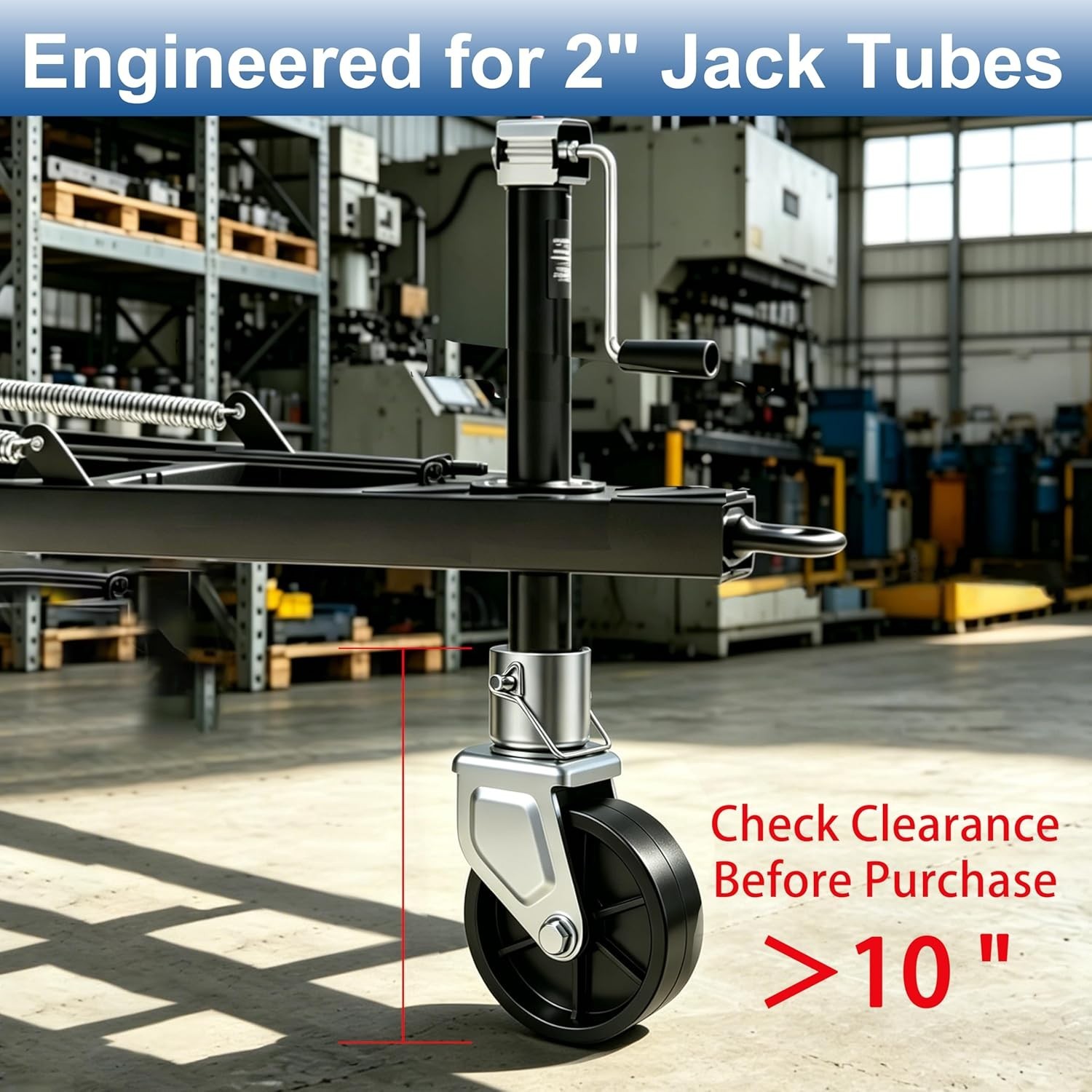 Durable 6-Inch Trailer Jack Wheel – Corrosion-Resistant Design, 1200lb Capacity