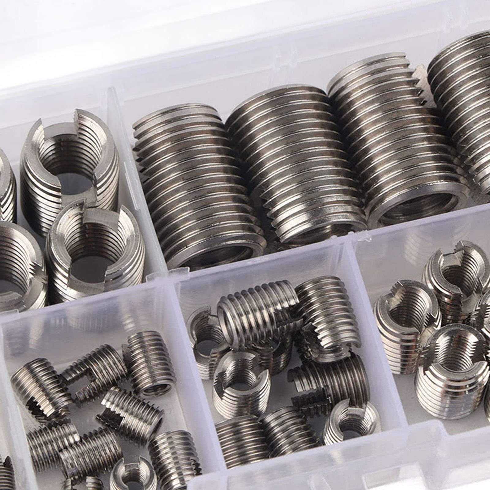 50 PCS Inner Thread Self Tapping Inserts Set Stainless Steel Repair Tool Kit