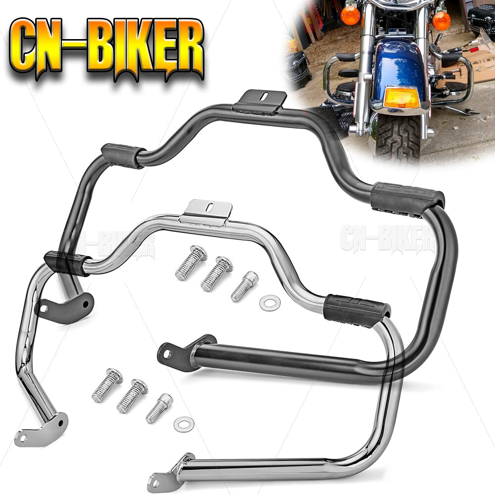 Rust-Proof Mustache Highway Engine Guard Crash Bar For 00-17 Harley Softail FXST