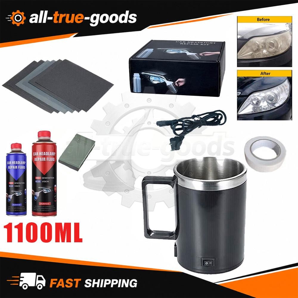 Headlight Restoration Repair Liquid Polymer Chemical Polishing Car Set 1100ML