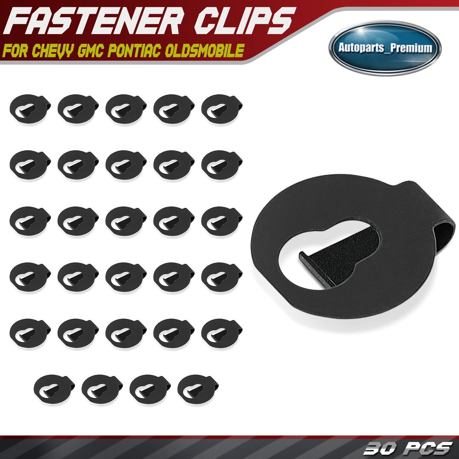 30Pcs 6.35mm Metal Throttle Rod Retaining Clip for Chevy GMC Pontiac Oldsmobile