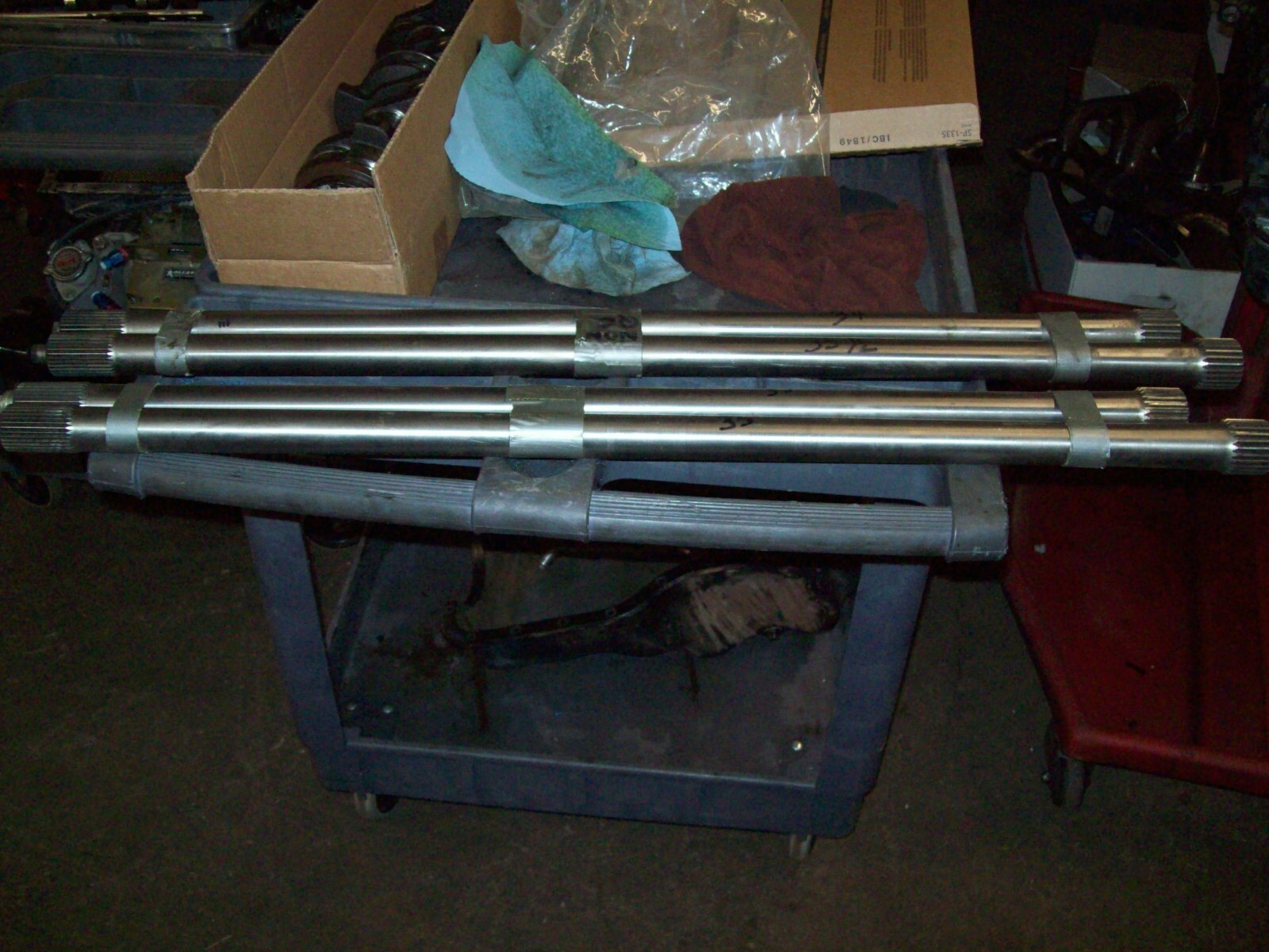 Winters solid titanium axles – 31/24 spline – 33″ and 35″