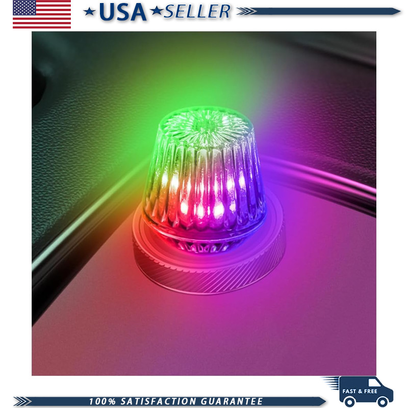 Mini Car USB LED Interior Light, 5V Plug-in Atmosphere Night Light SUV Sedan