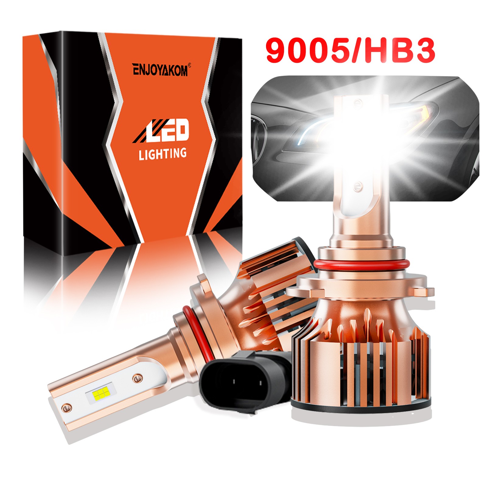 9005 HB3 100000LM LED Bulbs Headlight High Beam Super Bright White 12000K KIT