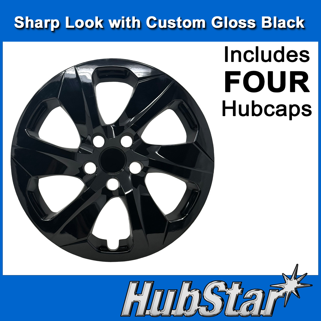 New Set Hubcaps for Toyota Rav4 2019-2024 – Premium Replica Black 17-inch 61186