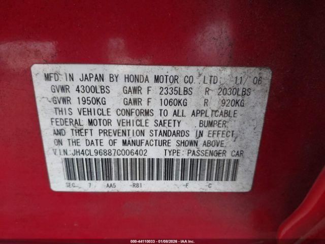 Passenger Rear Side Door Electric Windows Fits 04-08 TSX 5168879