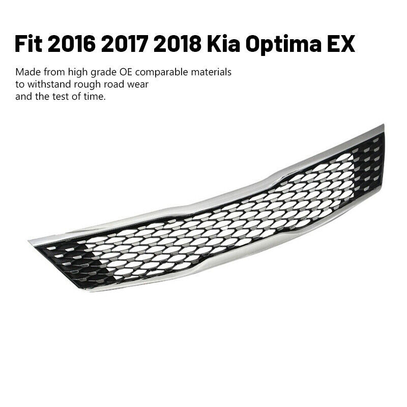For 2016-2018 Kia Optima Front Upper & Lower Grille Bumper Bracket Molding Trim