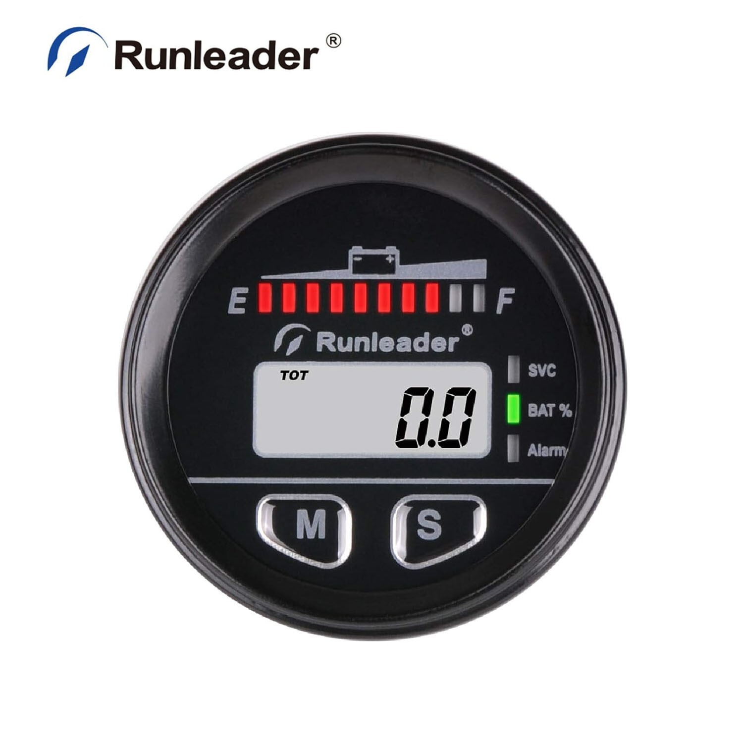 (12-48V) Battery Indicator,Hour Meter Voltage Gauge Alarm For Golf Cart Forklift