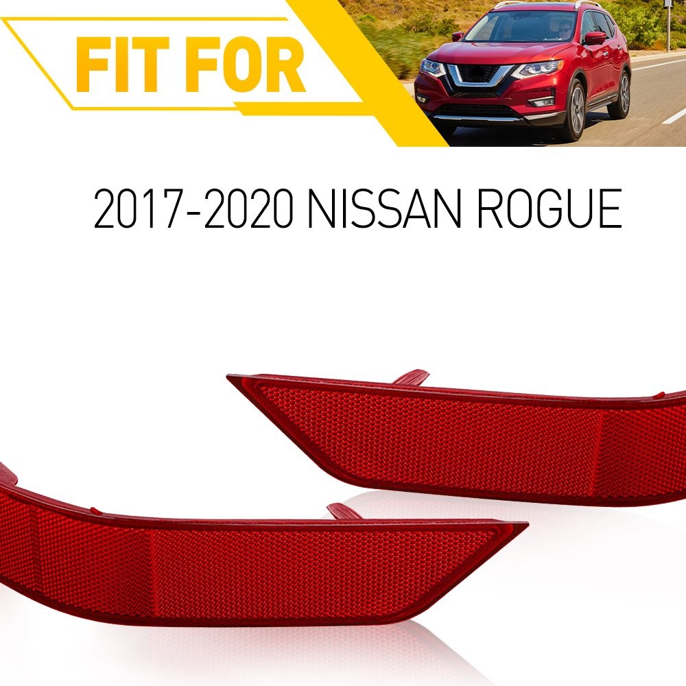Pair Rear Bumper Marker Reflector Light For Nissan Rogue 2017-2020