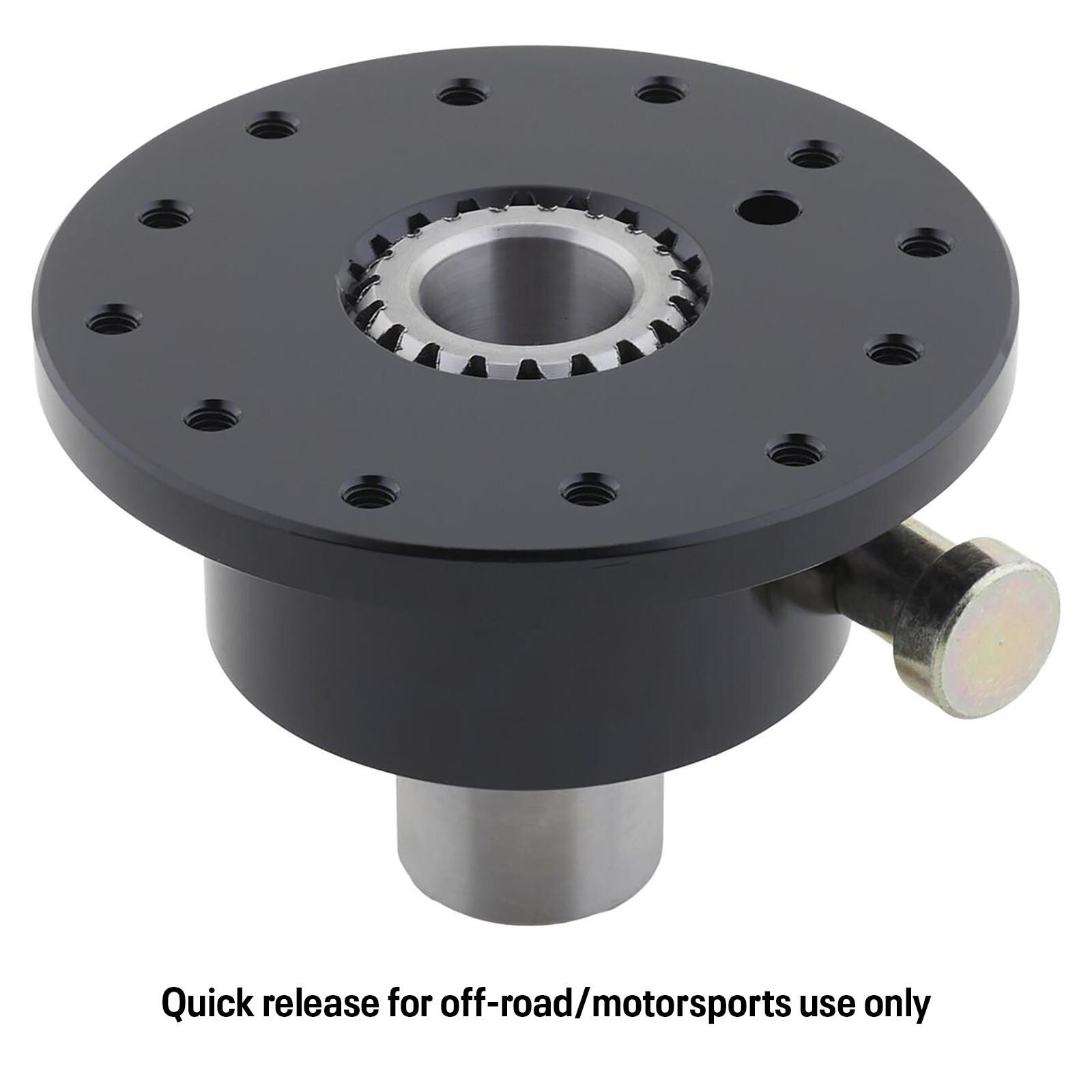 6-bolt Black Quick Release Steering Wheel Hub Splined, 3/4″ shaft