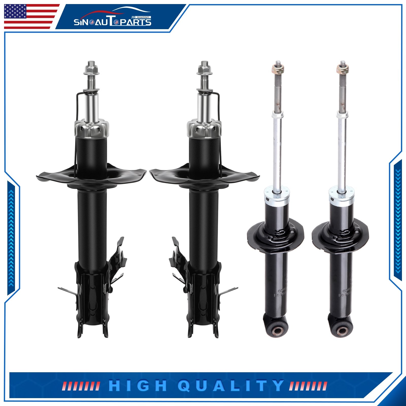 2 Pair For 2002 2003 2004-2006 Nissan Sentra Front Rear Left Right Shocks Struts