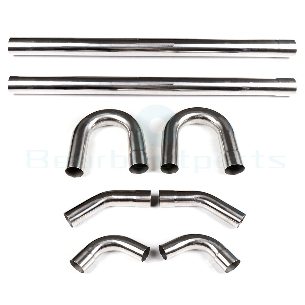 3″ 76mm Stainless Steel T304 DIY Custom Mandrel Exhaust Pipe Straight & Bend Kit