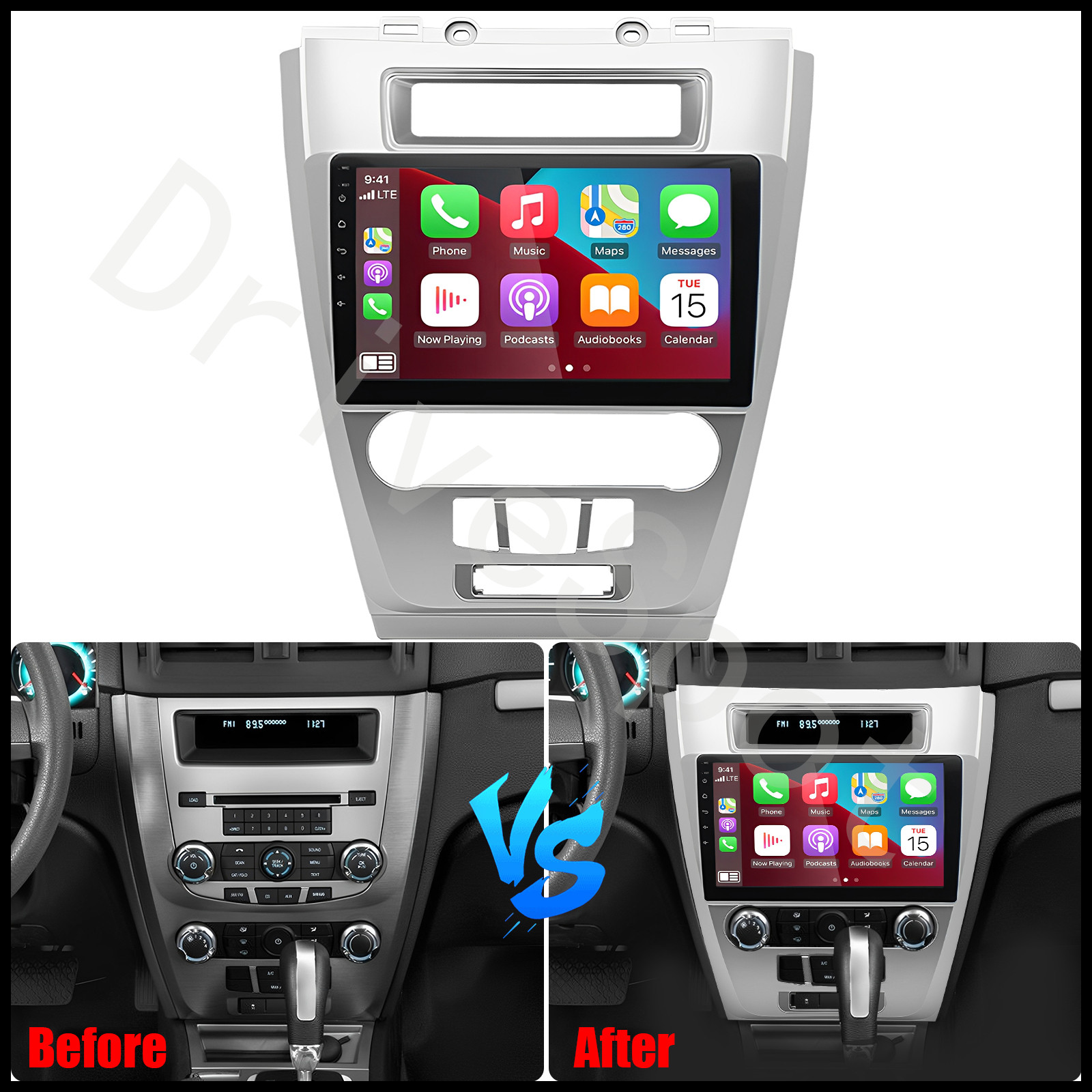 Android Radio Stereo GPS Navi CarPlay w/ Cam AHD/CVBS For Ford Fusion 2010-12 US