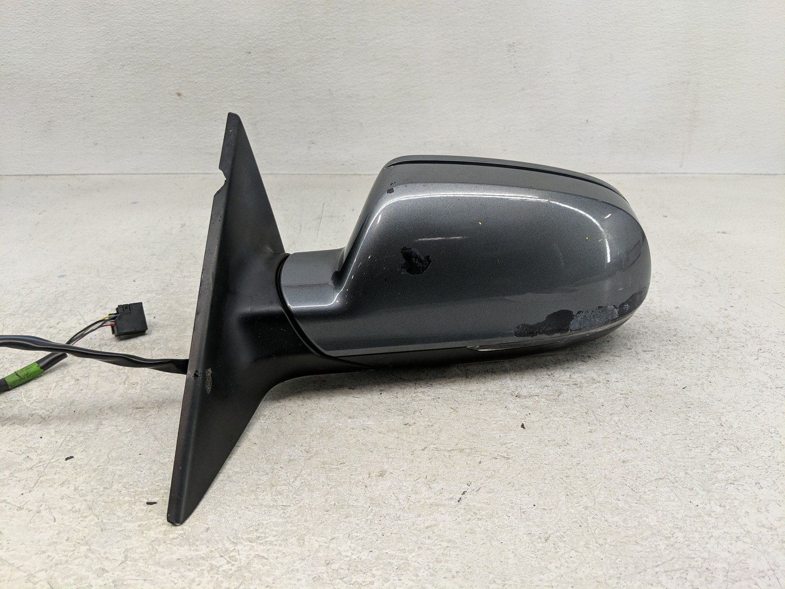 2010-2016 Audi A4 Driver Left Side View Power Door Mirror Dark Gray U9FWZ