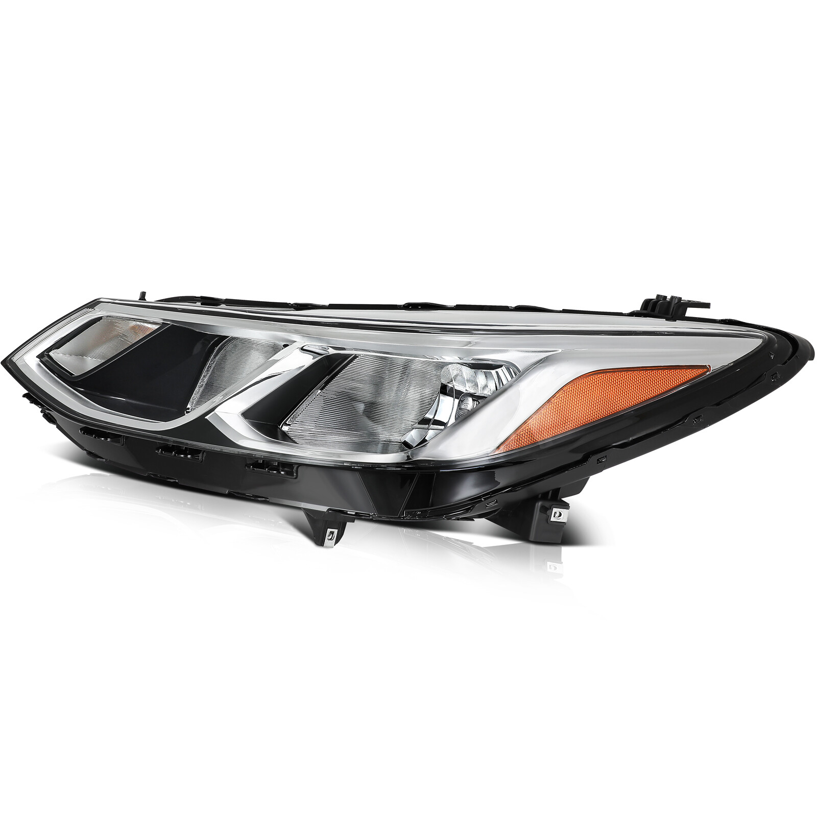Chrome Headlight Assembly Set For 2016-2019 Chevrolet Chevy Cruze Hatchback 4-Dr