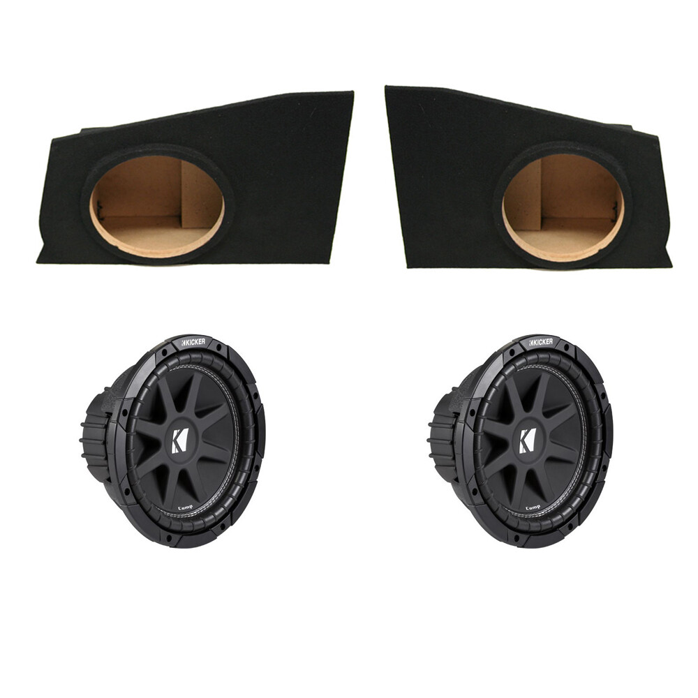10-13 Chevy Camaro Corner Dual 10″ Kicker Comp C10 Sub Subwoofer Box Package New