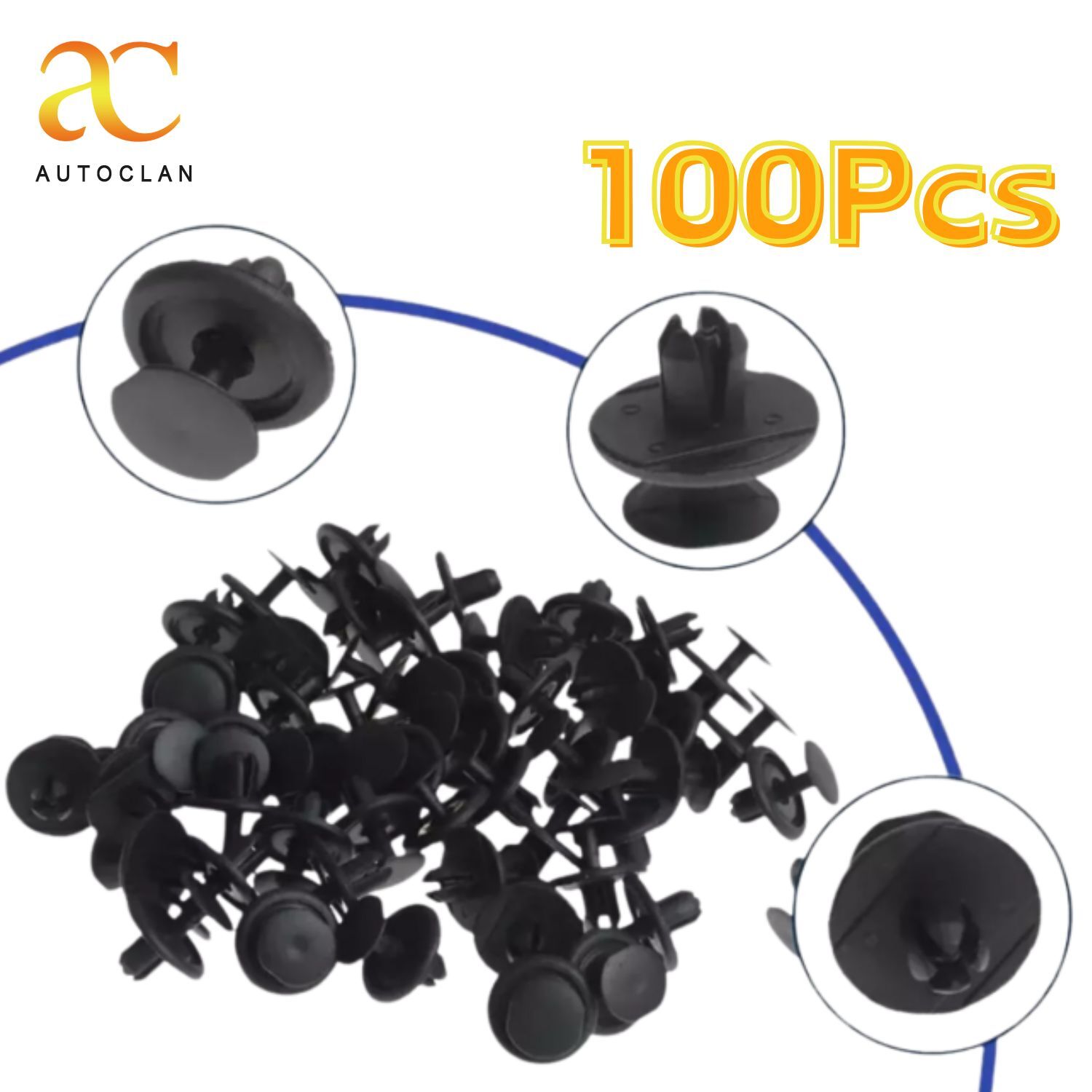 100 Pieces Nylon Clips Car Accessories Fender Liner Retainer for Lexus Toyota