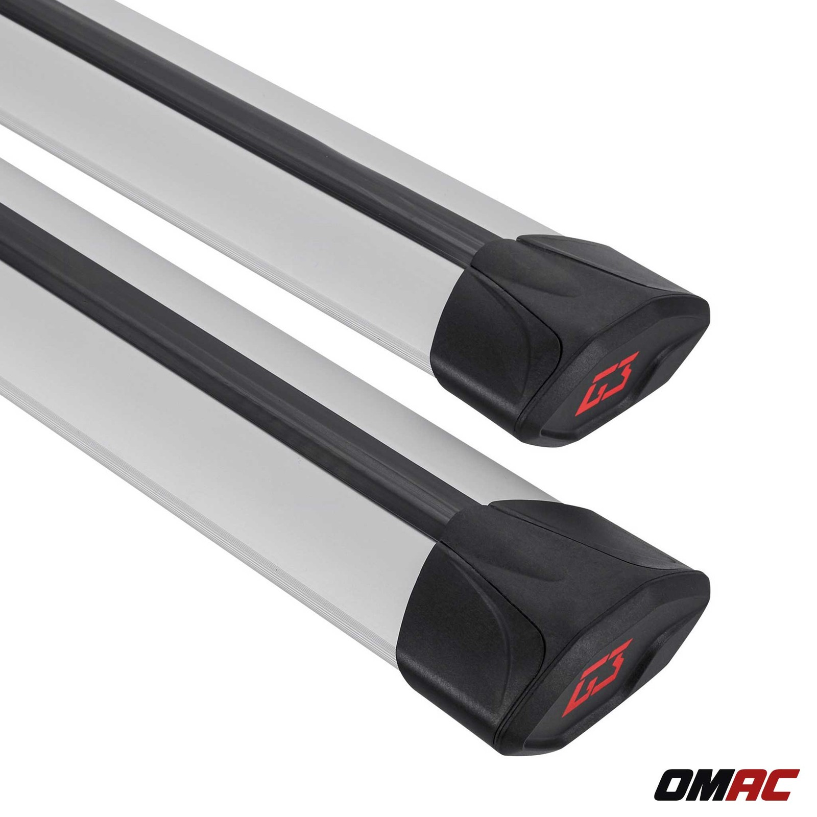 G3 43.3″ Roof Racks Universal Cars SUV Aluminium Lockable 2Pcs Silver 165lbs