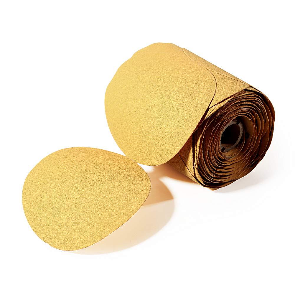 80 Grit Sandpaper Roll 5 In Round PSA Sticky Back Aluminum Oxide Sanding Discs