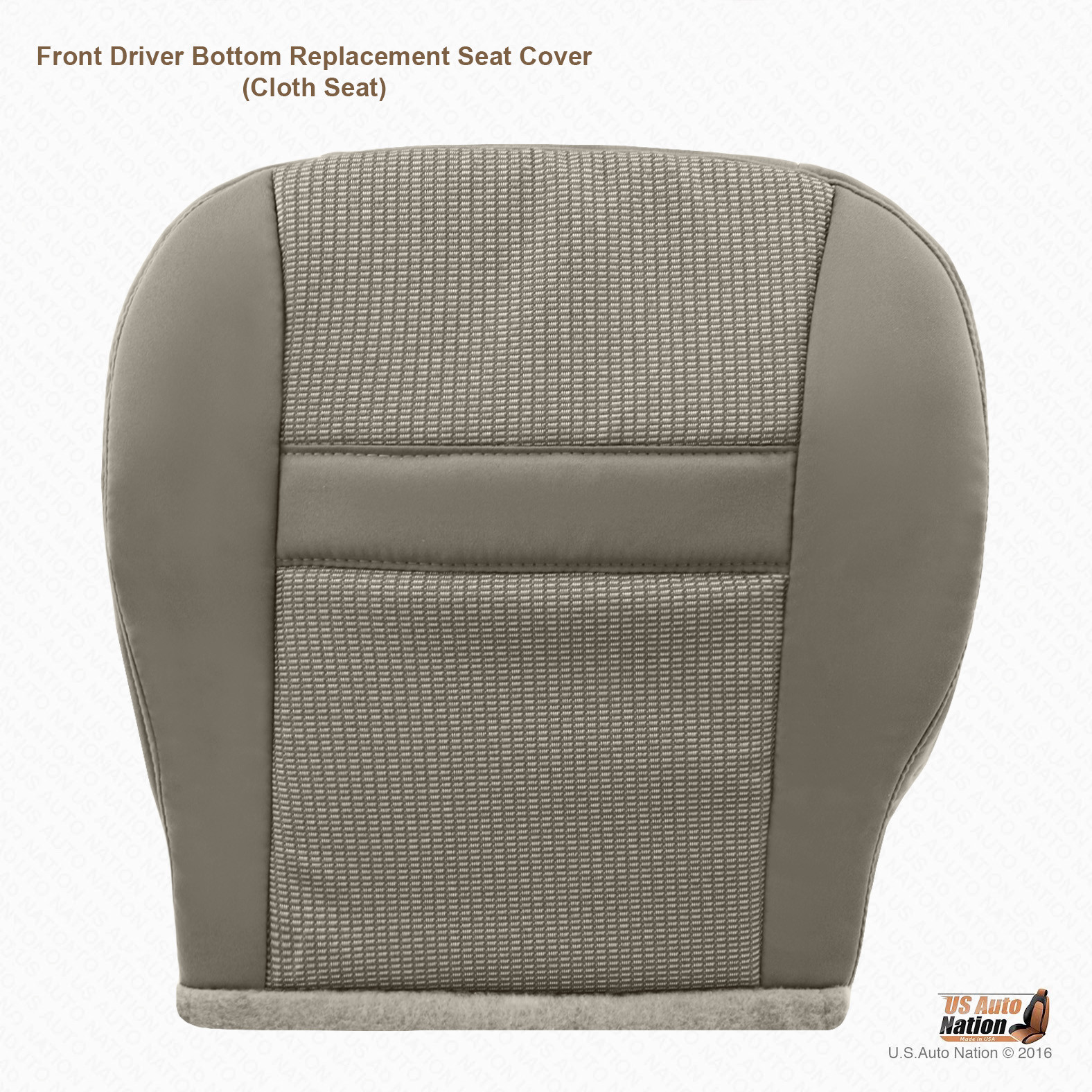 2007 2008 Dodge Ram Front LEFT Side Bottom KhakiTan Cloth Replacement Seat Cover