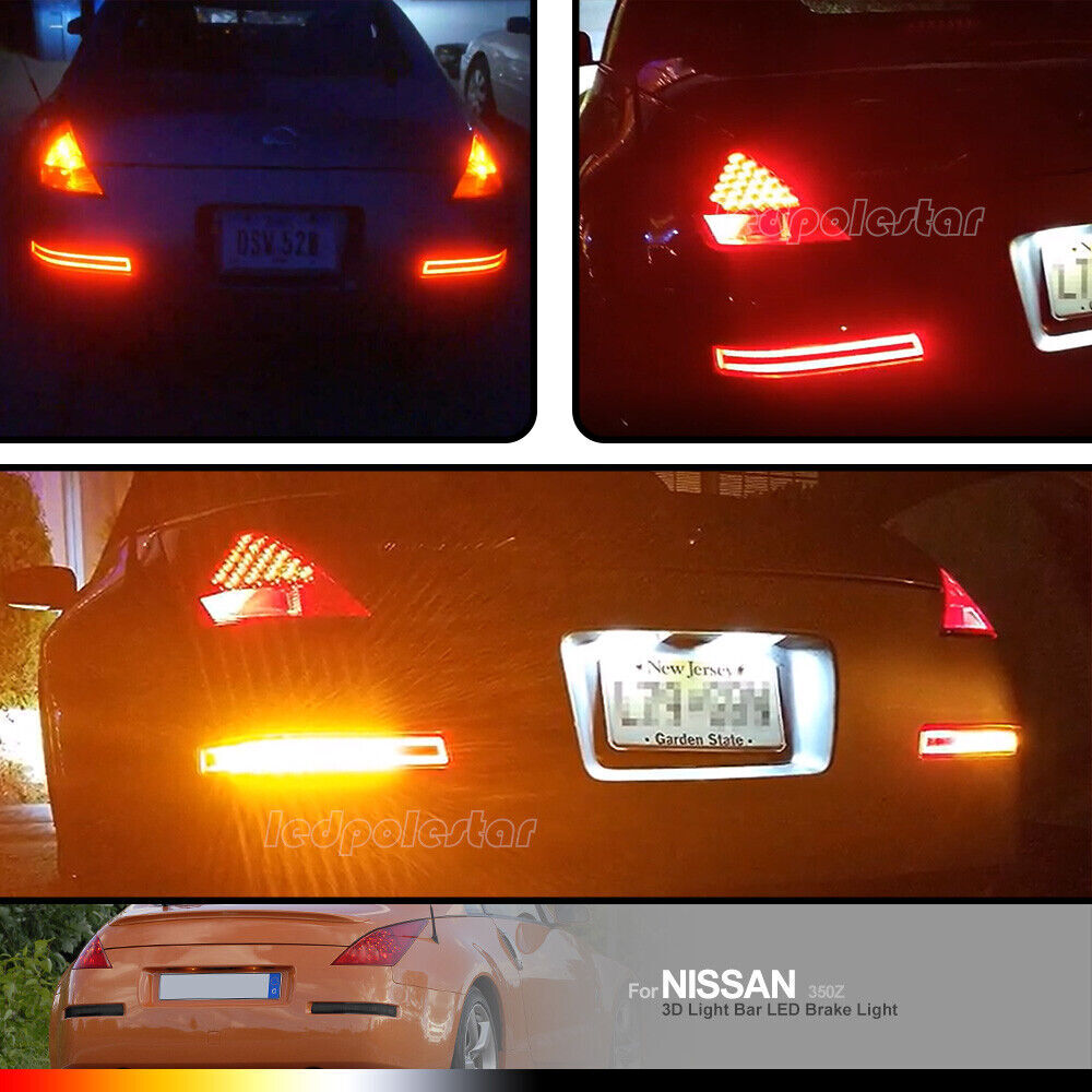Clear Lens All-In-One LED Turn Signal, Backup, Brake Light For 03-09 Nissan 350Z