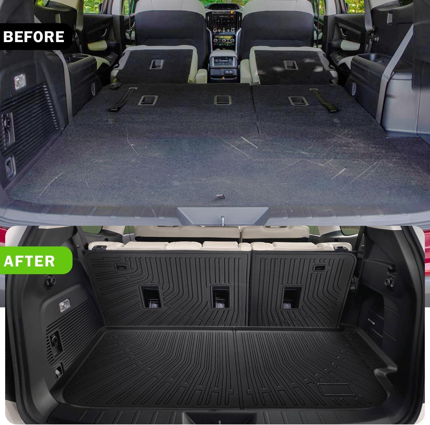 Trunk Cargo Mat Backrest Mat for Subaru Ascent 2019-25 Cargo Liner All Weather