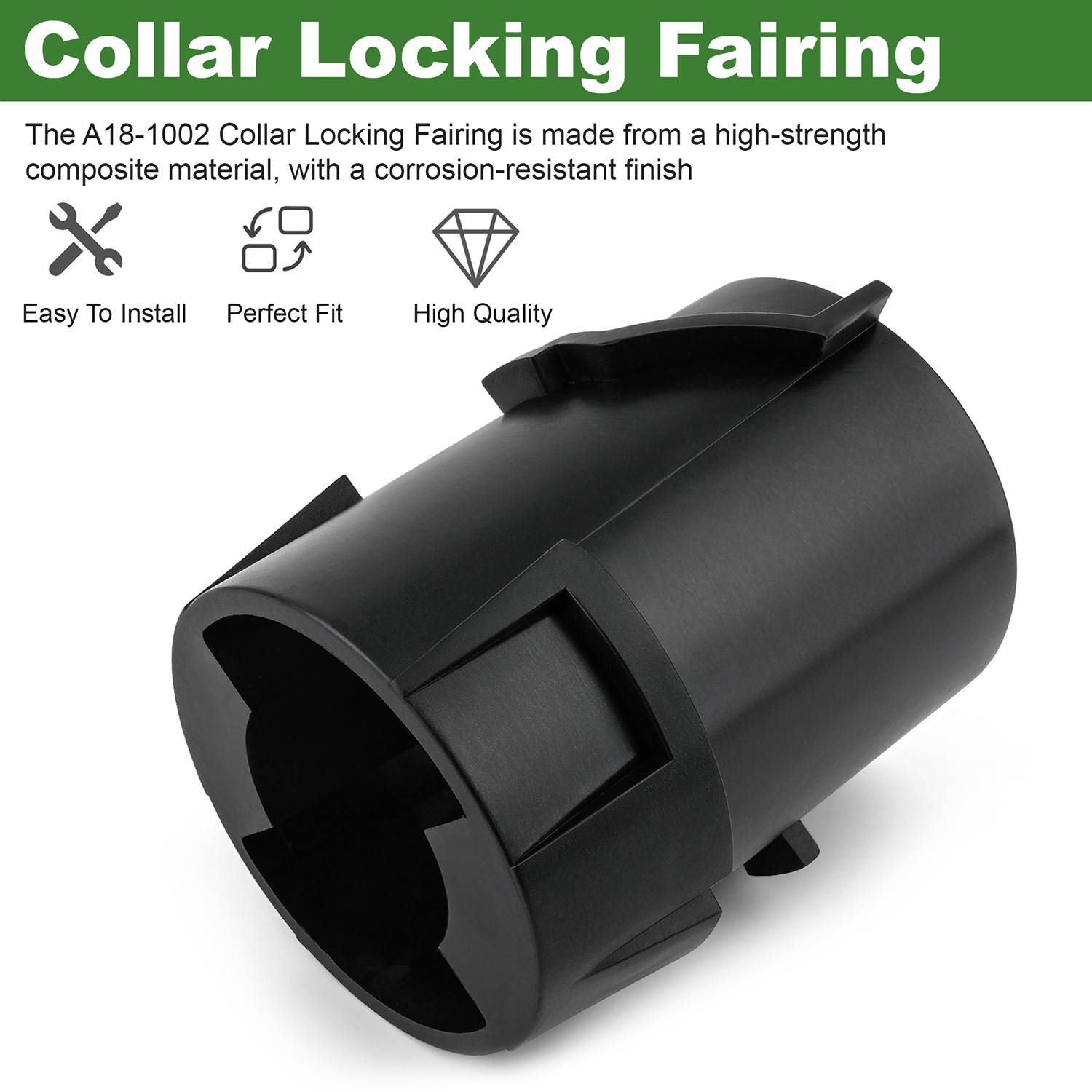Locking Fairing Collar A18-1002 Fits Kenworth T660 T680 Peterbilt Trucks