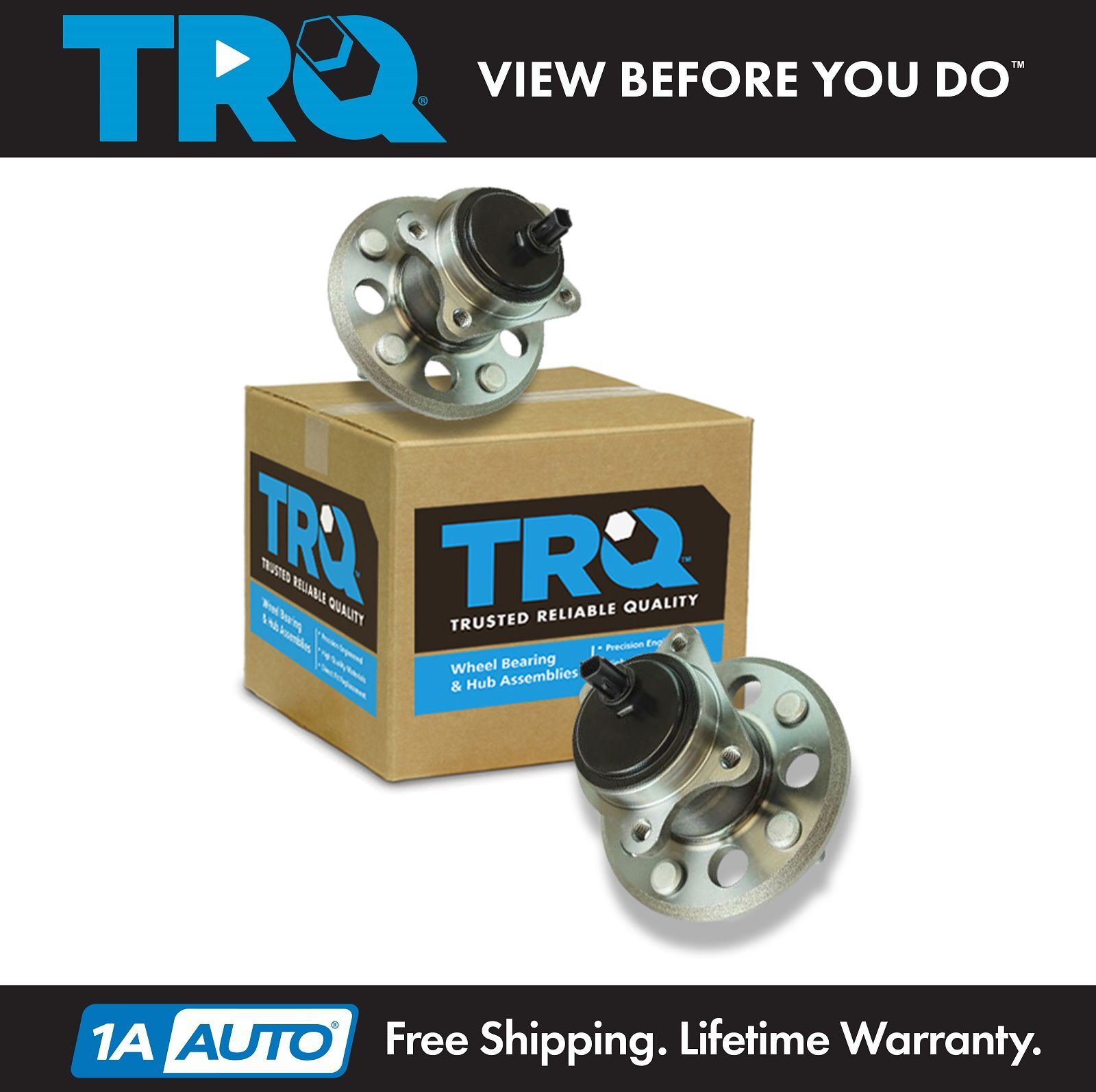 TRQ Rear Wheel Bearing & Hub Assembly LH RH Kit Pair for Toyota Avalon Camry