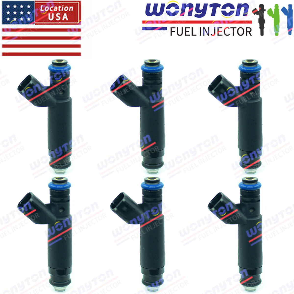 6X OEM Siemens Fuel Injectors Fits 1999-2003 Ford Windstar 3.8L V6 #XF2E-C4B