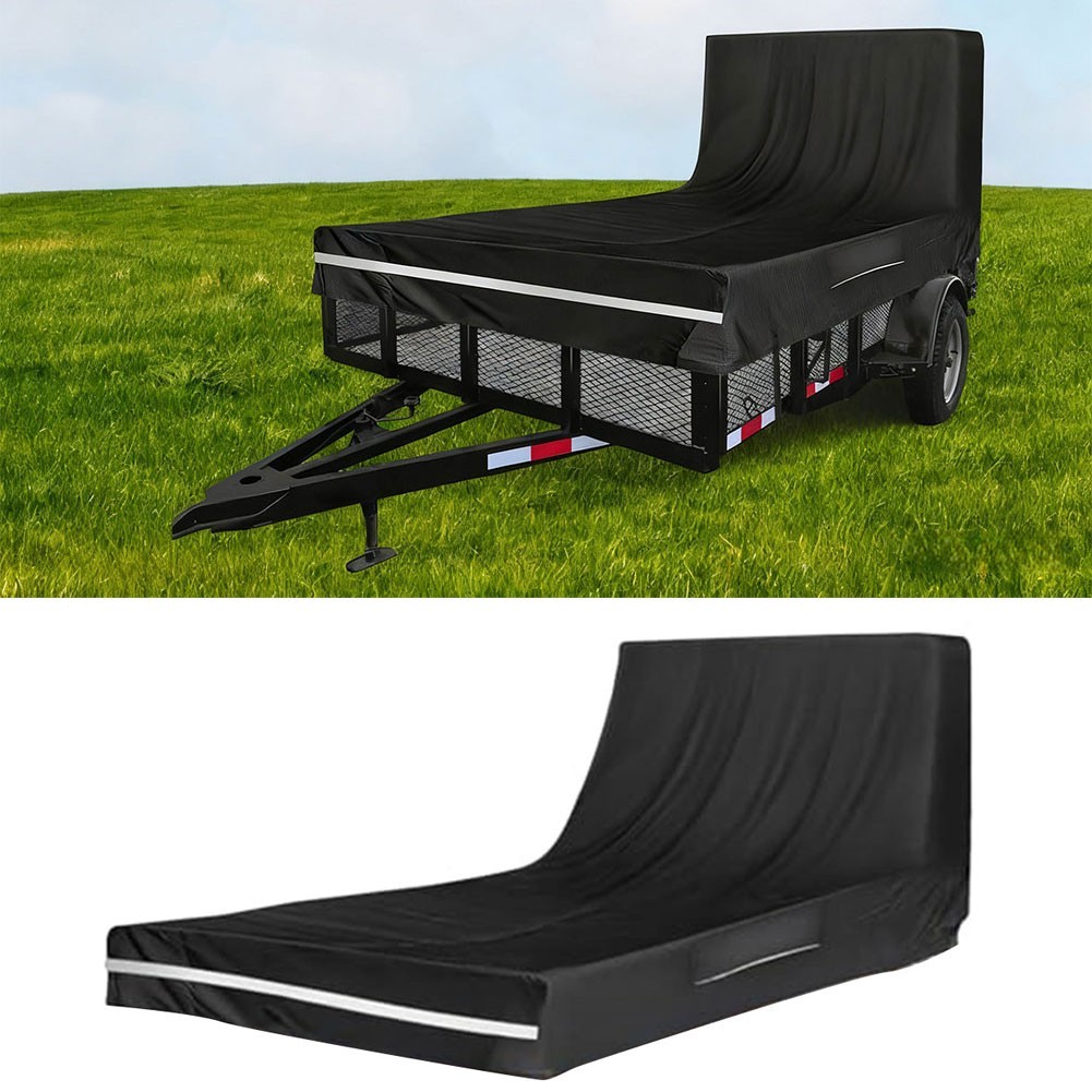 Oxford Fabric Waterproof Trailer Cover Fits 7ft by 12ft Tipper Trailers Black
