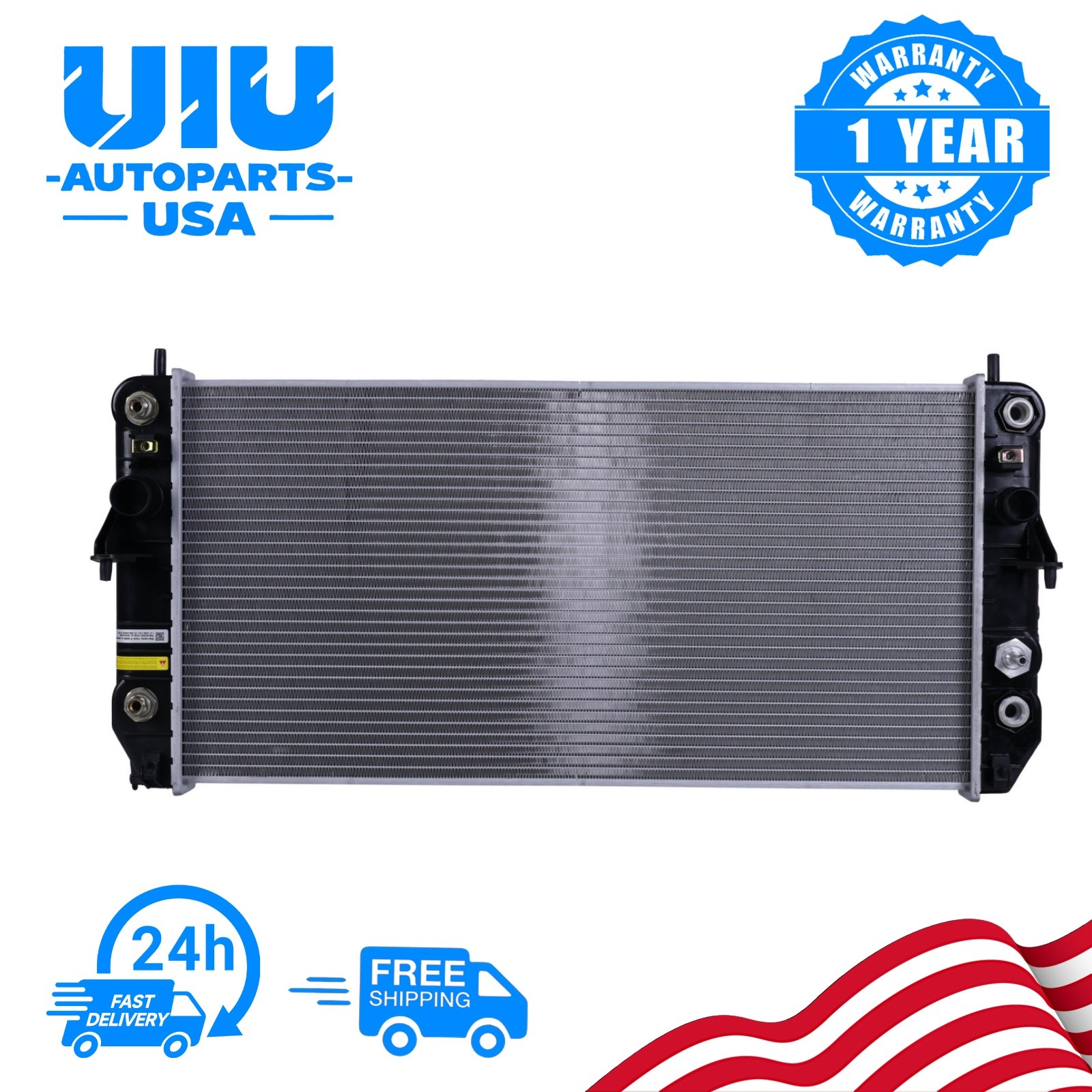 UIU 2369 Aluminium Radiator for 2000 Cadillac DeVille DTS V8 4.6L