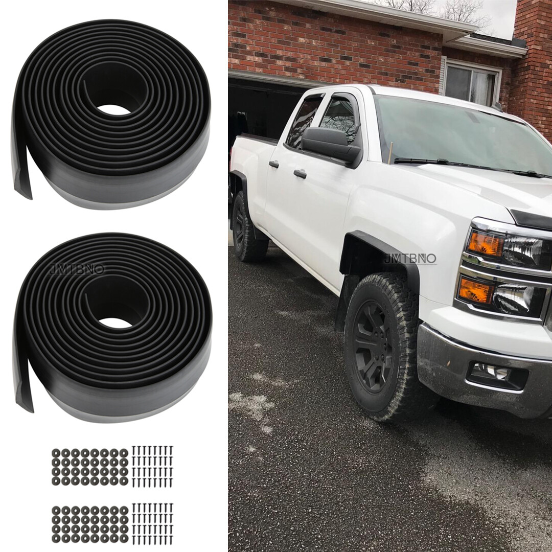 21FT Flexible PVC Fender Flares Widebody Extension For Chevy Silverado 1500 2500