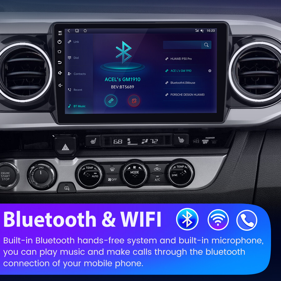 Android 15 CarPlay Car Radio Stereo Head Unit GPS BT For Toyota Tacoma 2016-2021