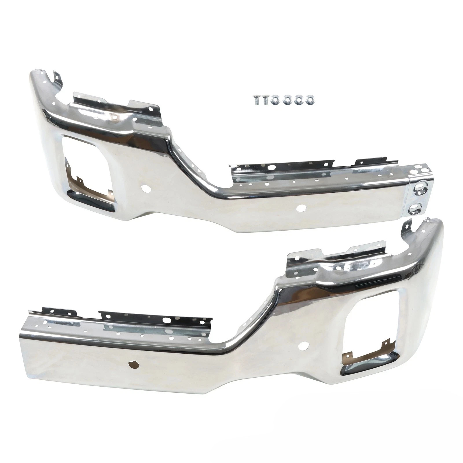Chrome Front Bumper Face Bar For 2020-2023 GMC Sierra 2500 3500HD W/Sensor Holes