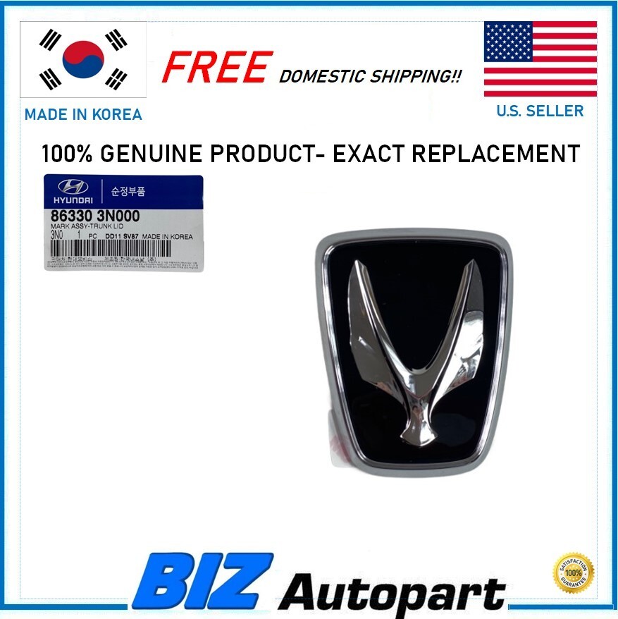GENUINE⭐REAR TRUNK EMBLEM MARK ASSY FOR 2011-2014 HYUNDAI EQUUS OE # 86330-3N000