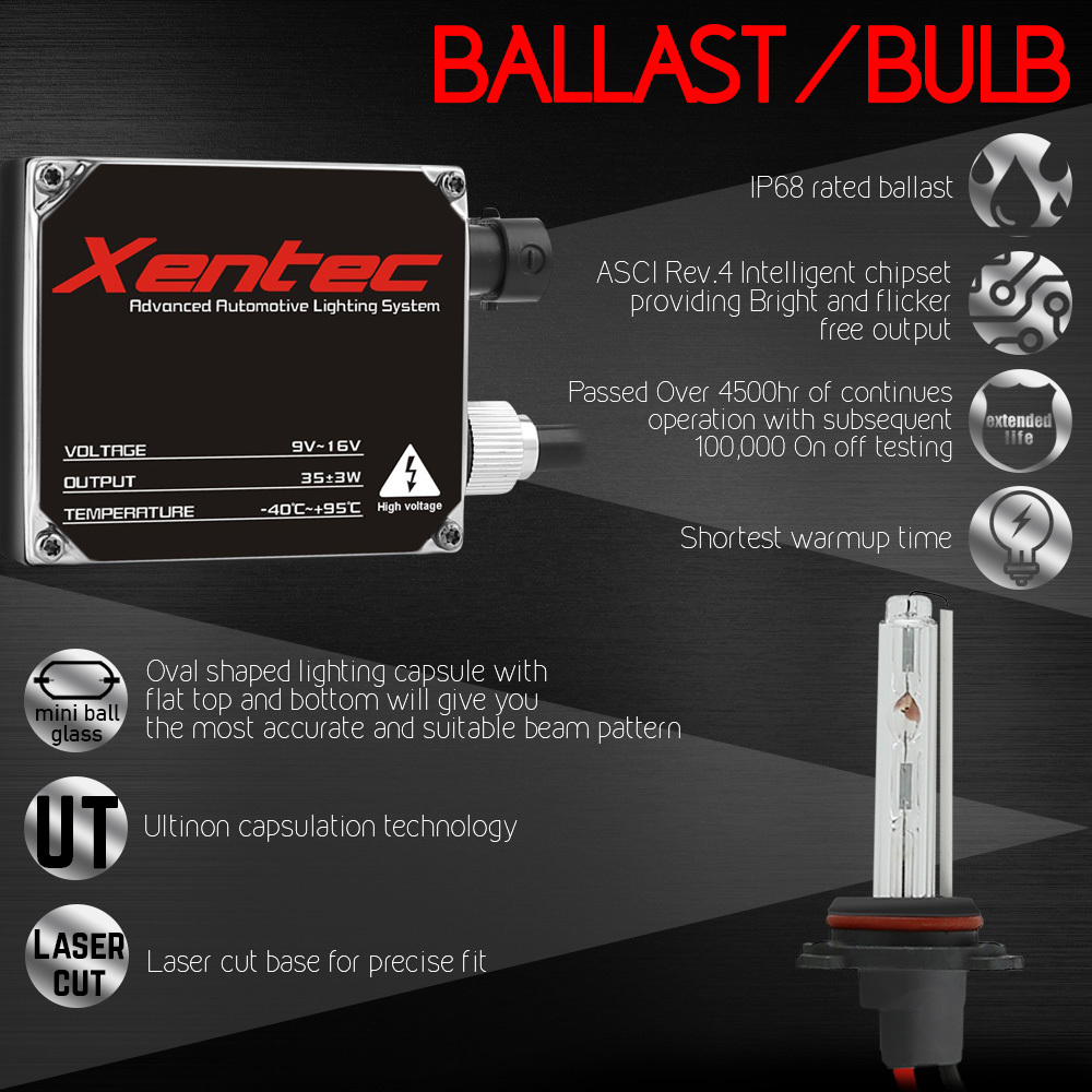 6000K HID XENON 9006/HB4 LOW BEAM HEAD LIGHTS BULB CONVERSION KIT W/BALLAST C9
