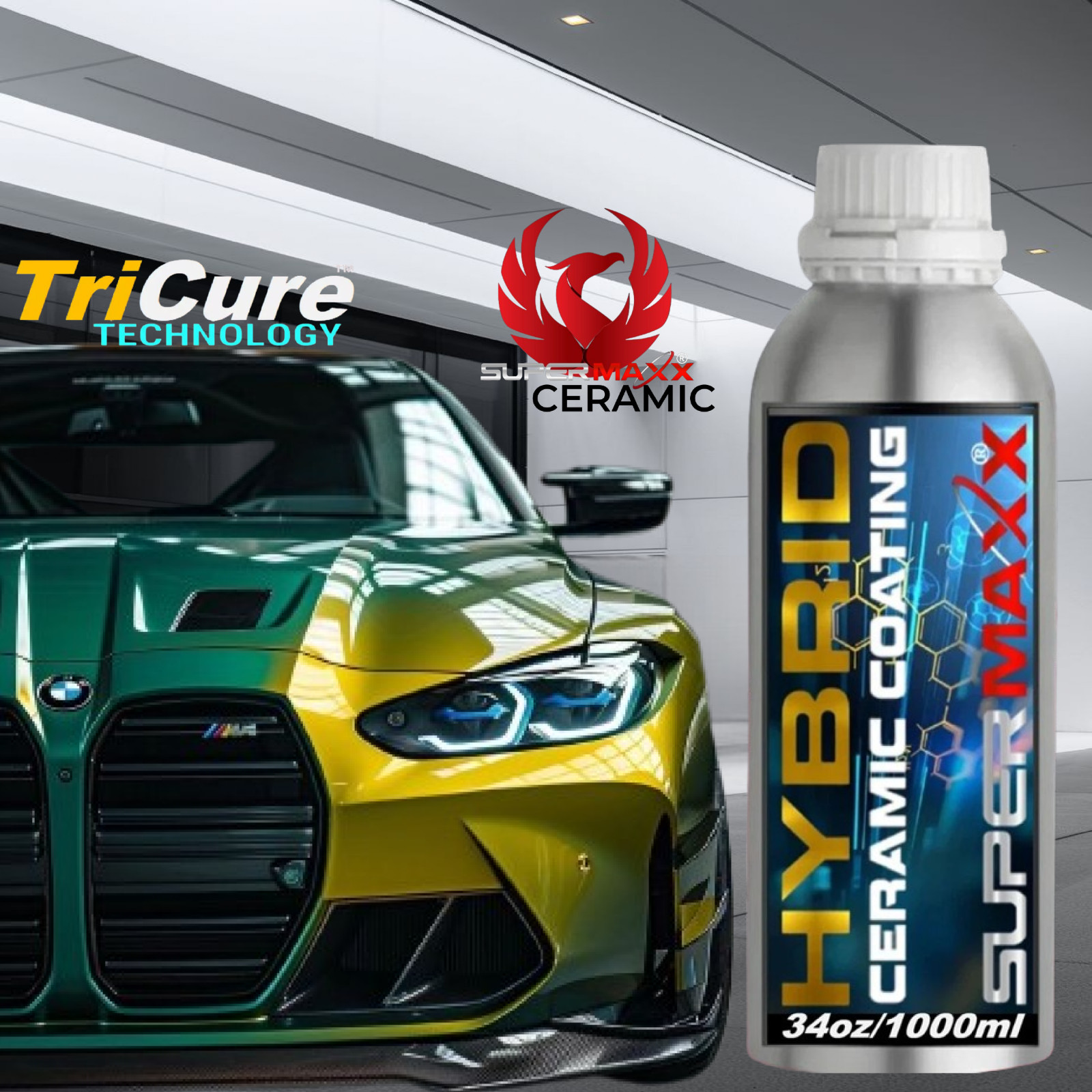 SUPERMAXX PRO HYBRID CERAMIC CAR COATING FAST & EASY TRICURE PAINT PROTECTION