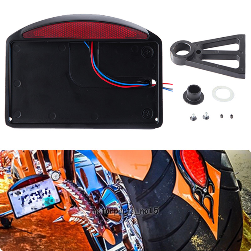Side Mount License Plate Tail Light Bracket For Harley Softail Sportster Dyna