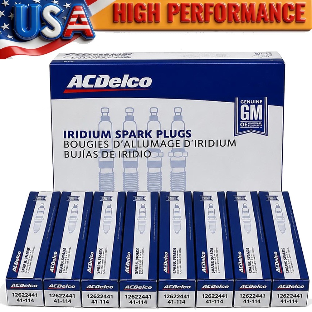8x 41-114 IRIDIUM SPARK PLUGS OEM for 2014-2026 CHEVY GMC CADI ACDELCO 12622441