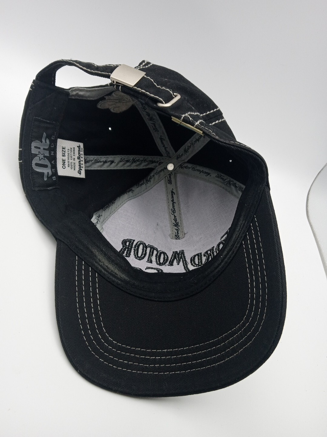 Ford Motor Co. Open Road Black & Gray Strap Back Hat Cap