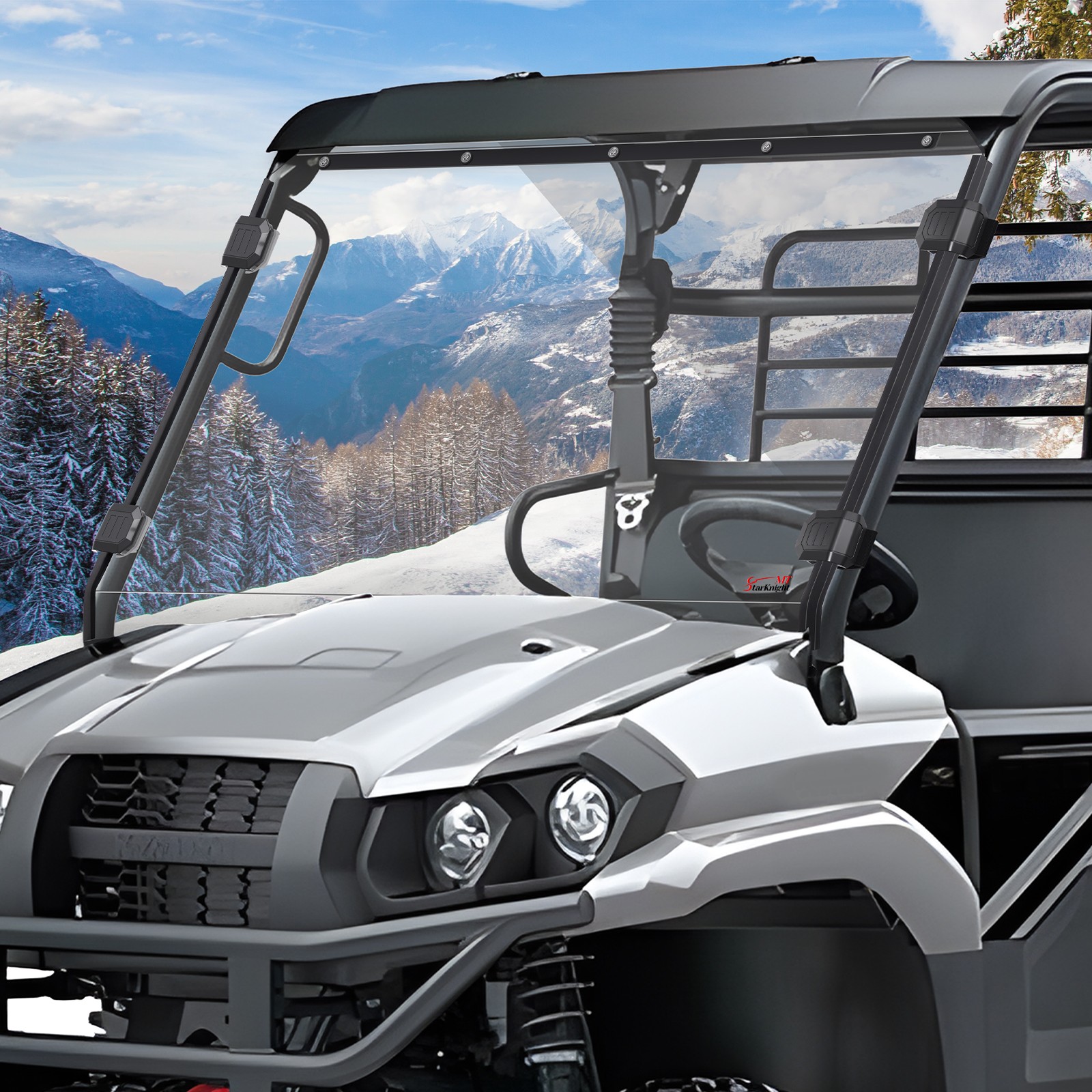 Scratch Resistant Full Windshield Window for Kawasaki Mule PRO-MX (2019-2026)