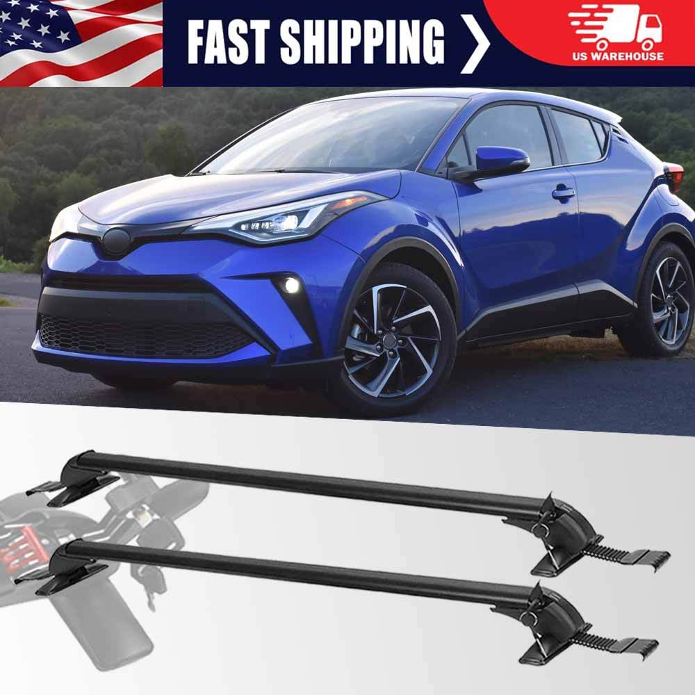 Pair Luggage Carrier W/ Lock Top Roof Rack Cross Bar For Toyota C-HR CHR AT