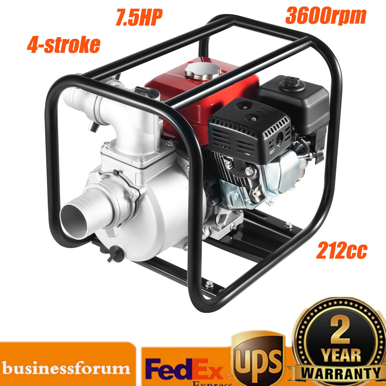 3″ Inch 7.5HP Gas Water Pump Gas-Power Garden Water Irrigation Transfer Pump