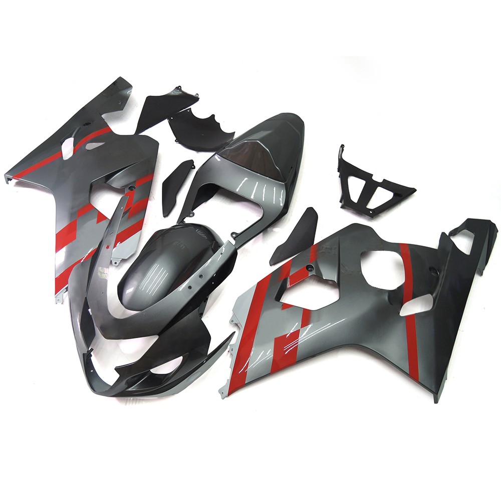 Complete Injection Fairings Kits for GSXR600 GSXR750 2004 2005 Suzuki Grey Red