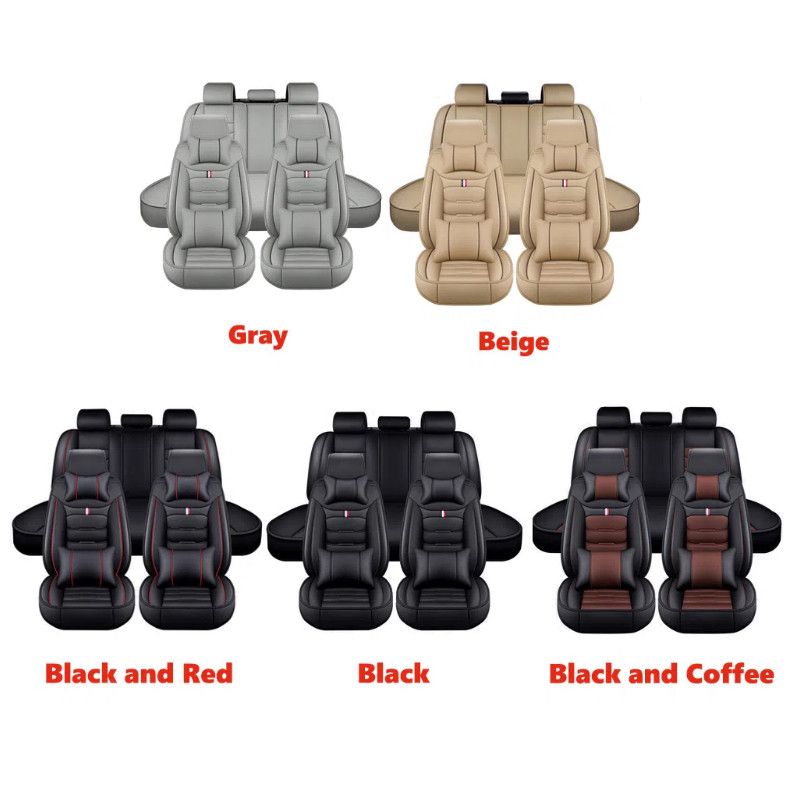 For Lexus Leather Car Seat Covers 5-Seats Front Rear Full Set Protectors Pad Mat