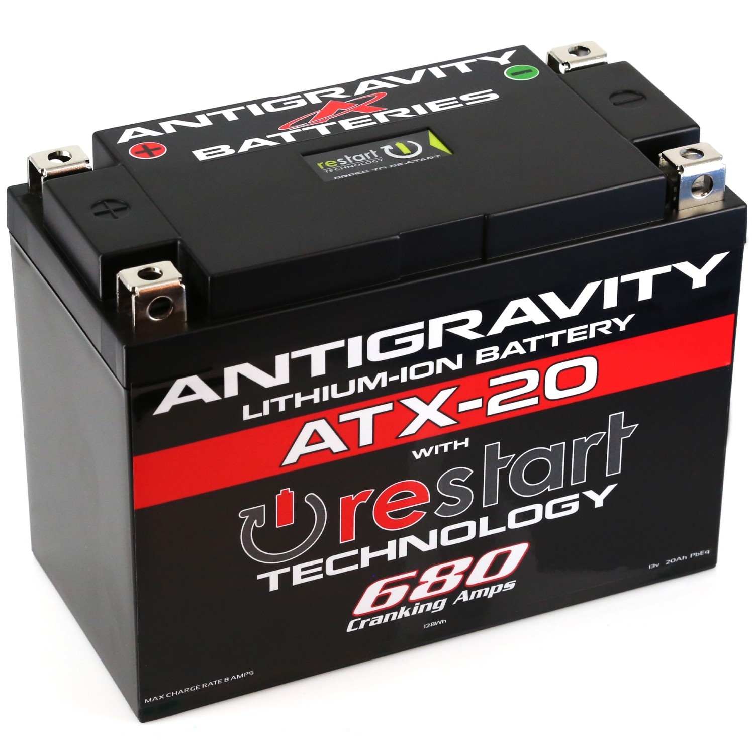 Antigravity ATX20-RS RE-START Lithium Motorcycle Battery 680CA YTX20 Replacement