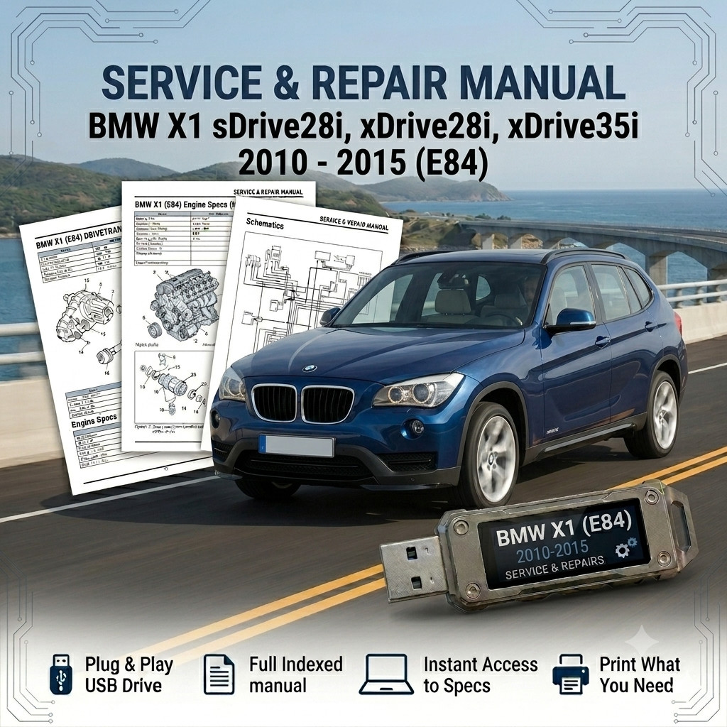 BMW X1 E84 2010 2011 2012 2013 2014 2015 SERVICE REPAIR WORKSHOP MANUAL USB