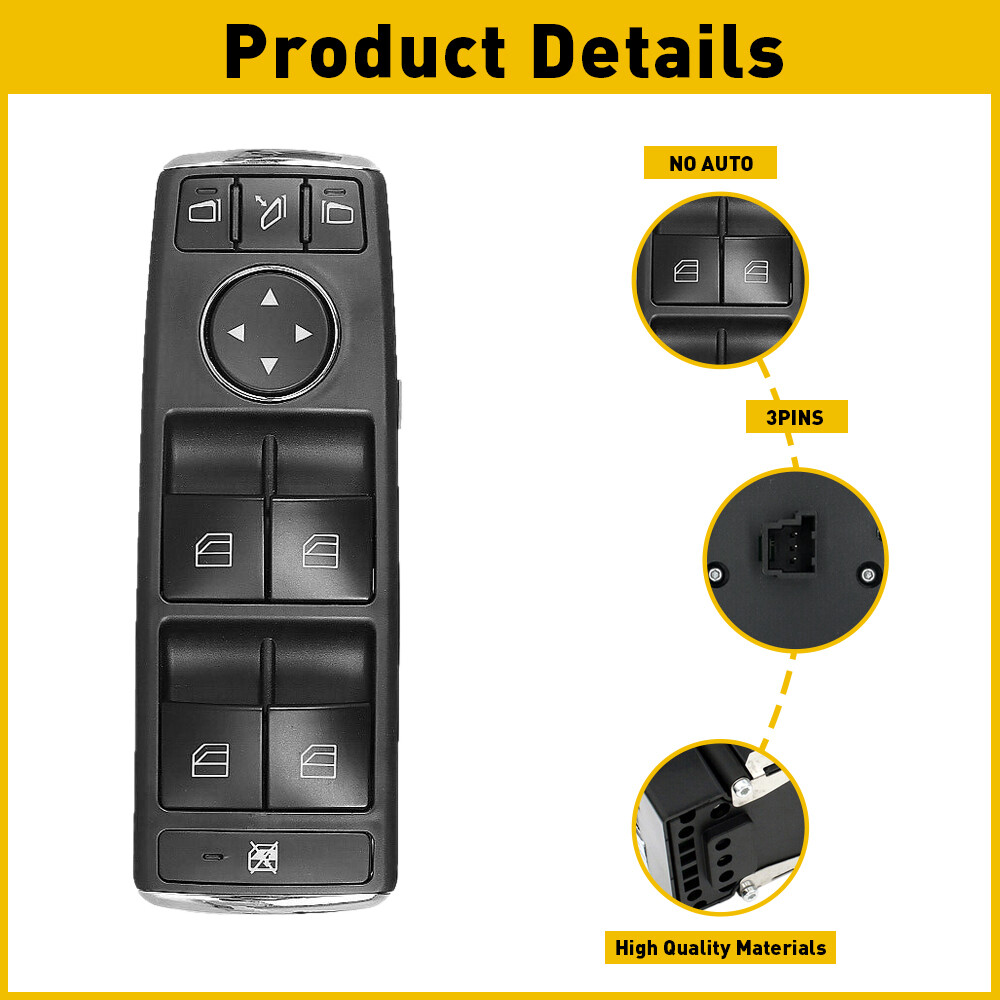 Power Window Master Switch 1669054400 Black Fits For Benz W166 X156 GL450 ML350
